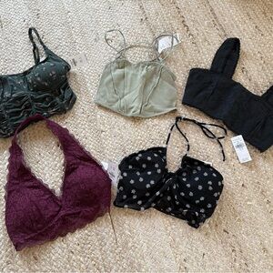 NWT Hollister Urban Outfitters AEO Crop Tops - Black, Green, Purple